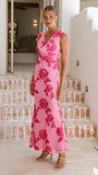 Nikova Maxi Dress Pink Embroidery