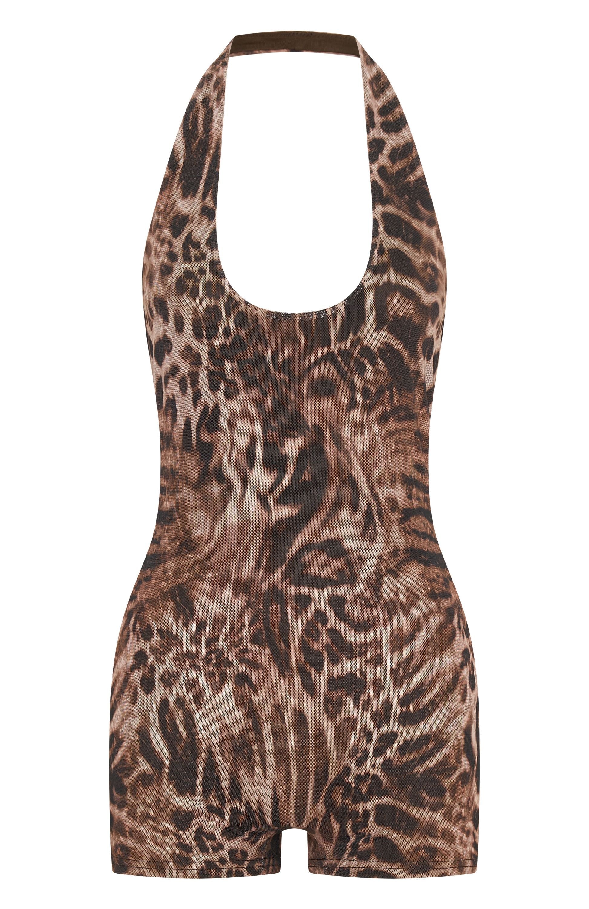 Wishful Thinking Halter Playsuit The Wild Print