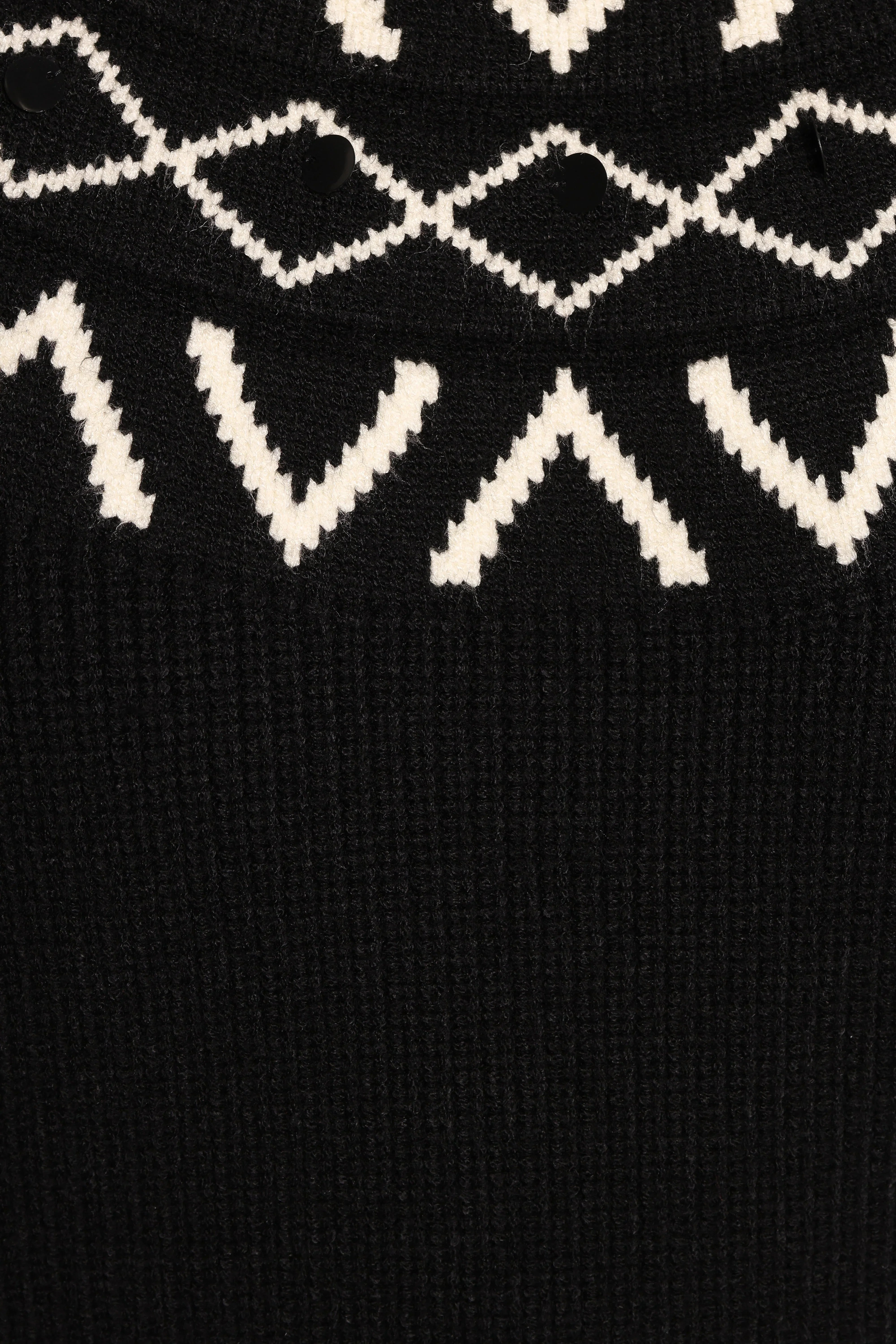 Lee Fairisle Knit Sweater Black Cream