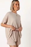 Granger Knit Short Set Tan