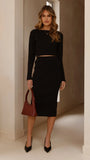Iluka Knit Midi Skirt Black