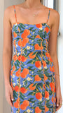 Carlia Midi Dress Orange Print