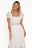 Melania Midi Dress White