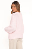 Selina Wide Sleeve Cardigan Pale Pink
