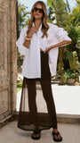 Onella Semi Sheer Maxi Skirt Chocolate