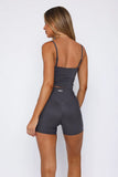 Keep Up High Waisted Shorts 4 Charcoal