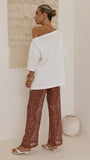 Zinnia Sequins Pant Rust