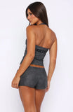 In The Crowd Bustier Charcoal