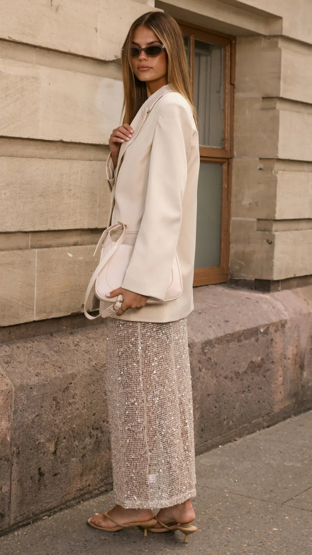 Isa Oversized Blazer Beige