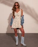Wildflower Dream Floral Front Tie Mini Dress