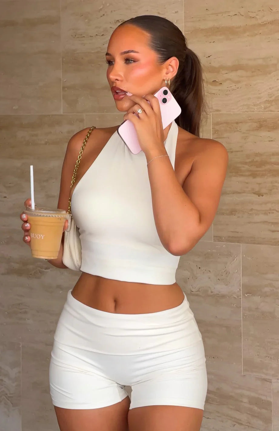 Power Icon Shorts 4 Cream