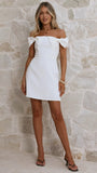 Taylor Bow Mini Dress White