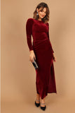 Sarine Long Sleeve Maxi Dress Wine