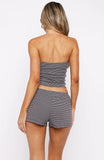 Trying To Forget Relaxed Shorts Mocha Stripe