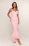 Dancing Petals Maxi Dress Pink