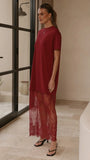Adora T Shirt Maxi Dress Wine