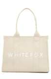White Fox Mini Tote Bag Beige