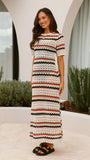 Laylani Maxi Dress Natural Stripe