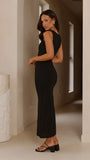 Sarsha Boatneck Maxi Dress Black