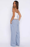 The Sweetest Love Drawstring Pants Blue Navy Stripe