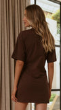 Jade Mini Dress Chocolate