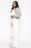 Youd Love It Here Wide Leg Sweatpants White