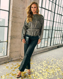 Estrella Sequin Peplum Top