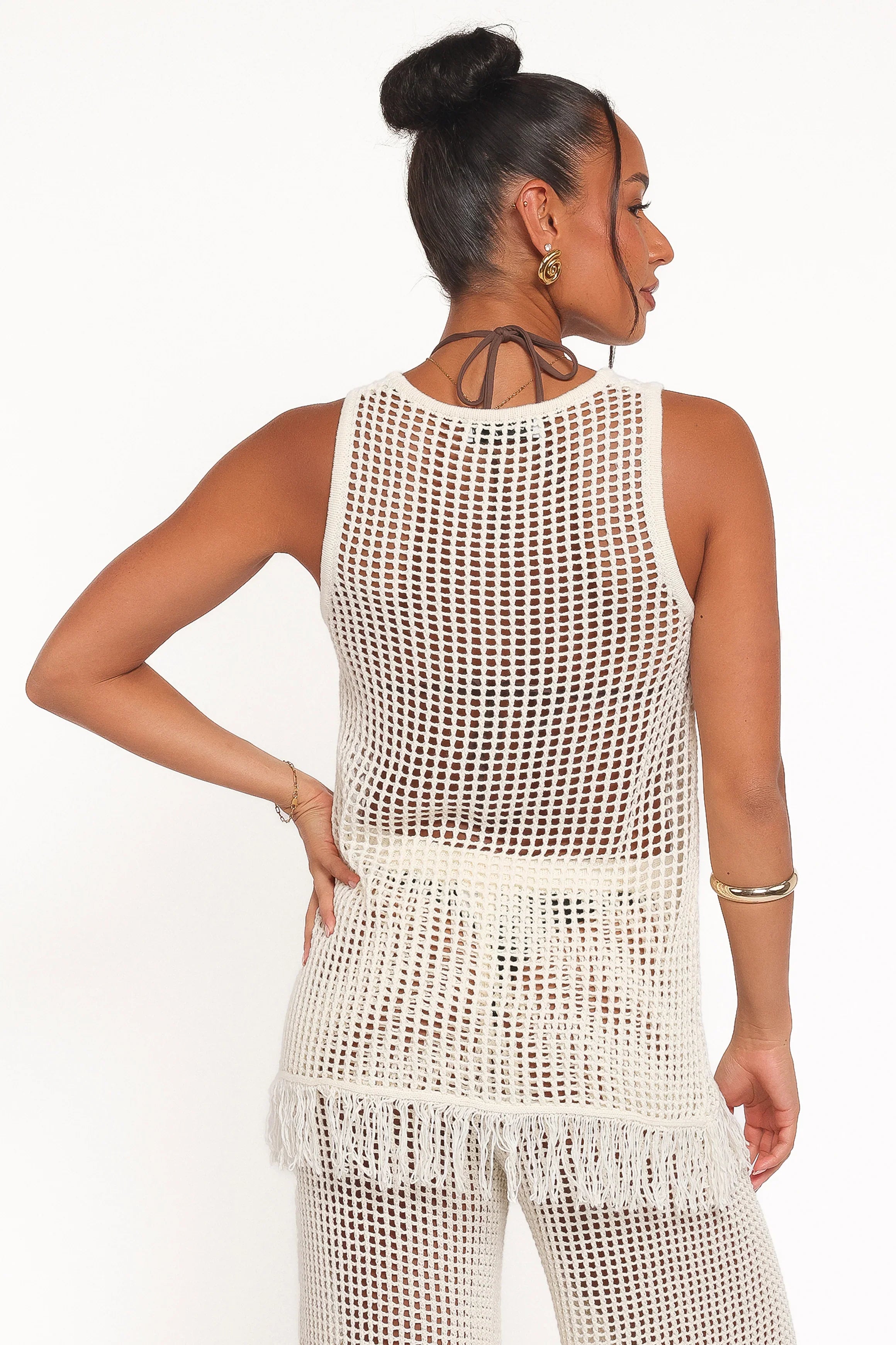 Lorna Knitted Top Off White