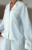 Shes Got This Long Sleeve Pyjama Top Sky Blue Gingham