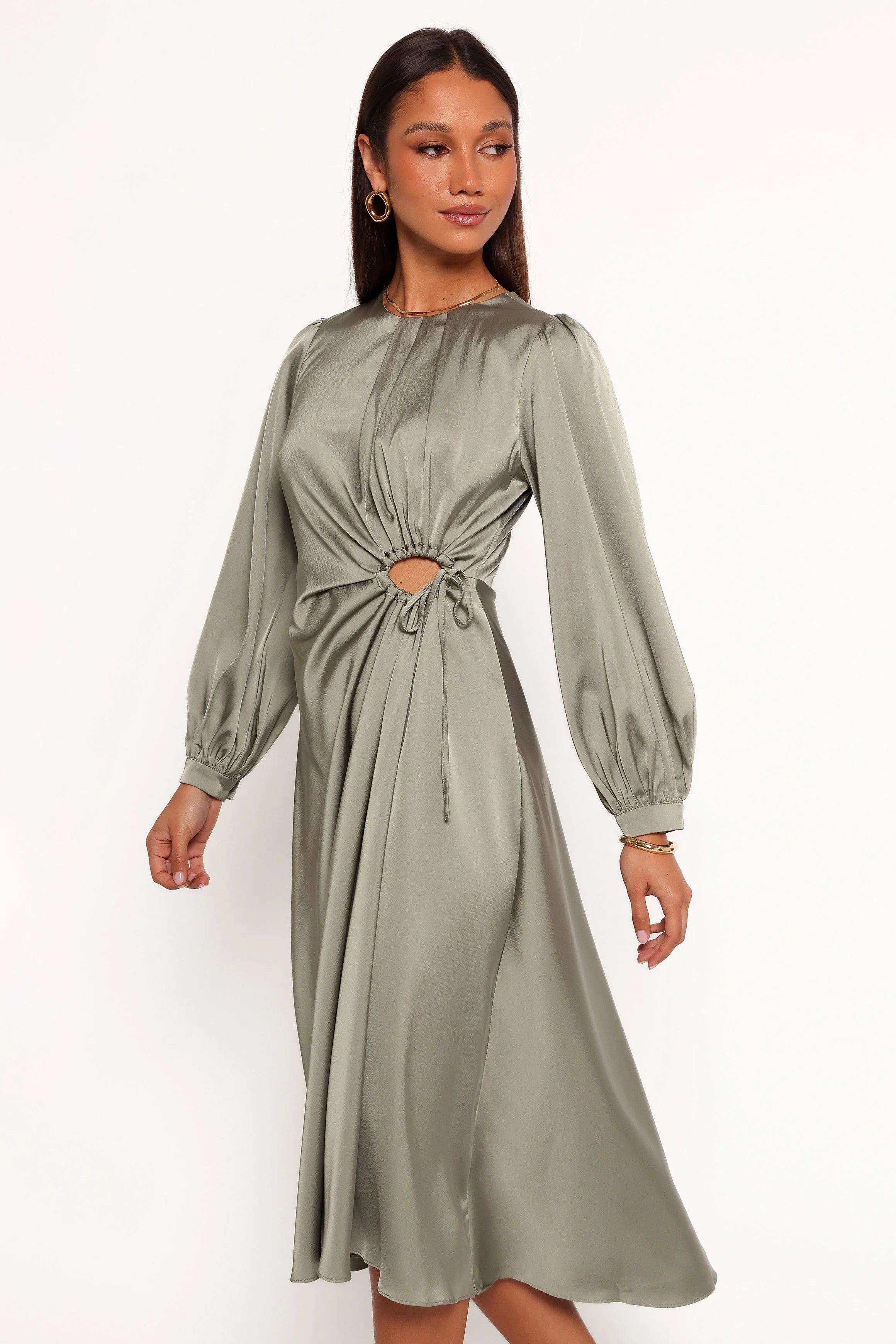 Windsor Long Sleeve Maxi Dress Olive