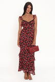 Virginia Maxi Dress Brown Floral