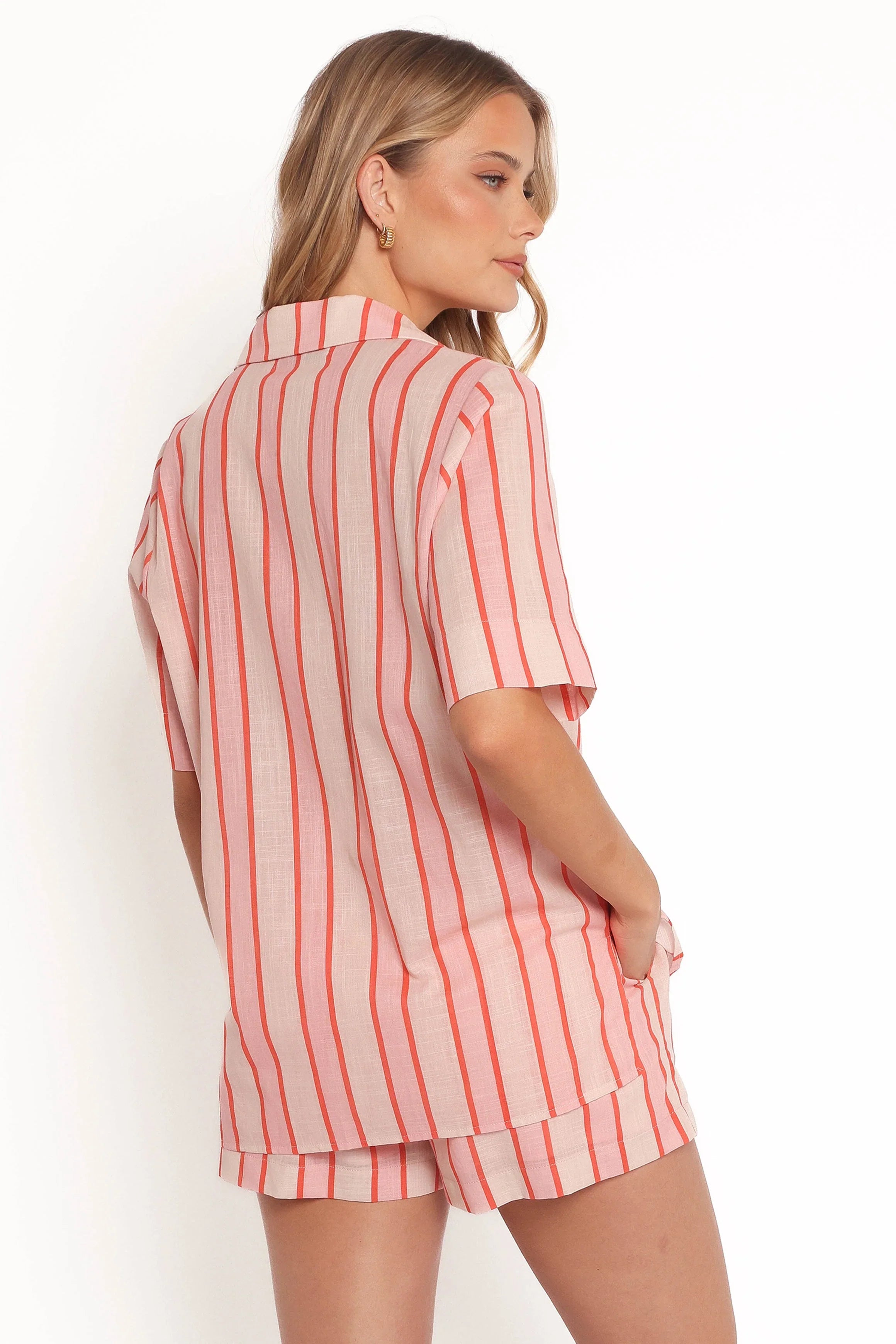 Aaliyah Shorts Pink Stripe