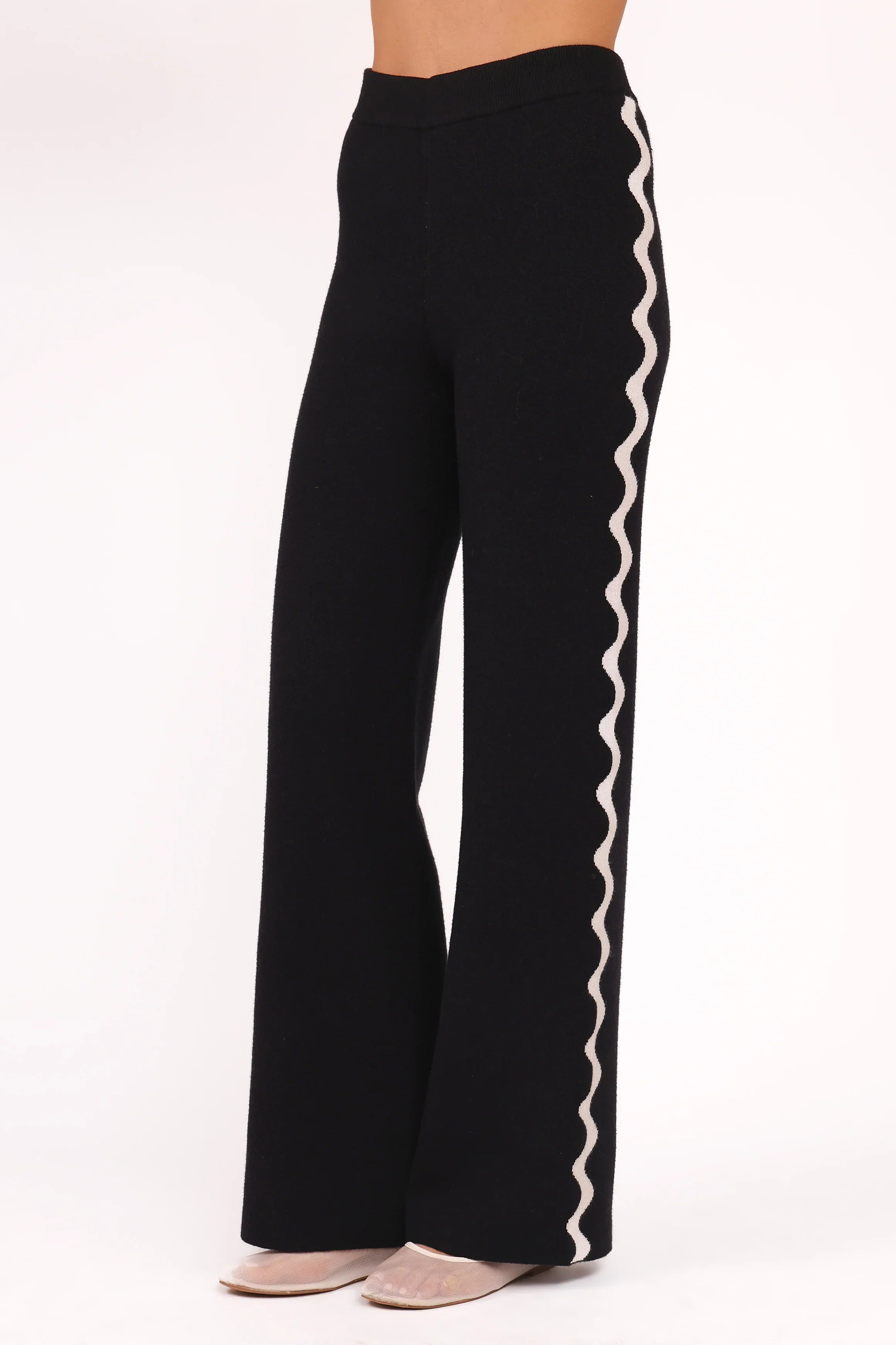 Vespa Knitted Pant Black White