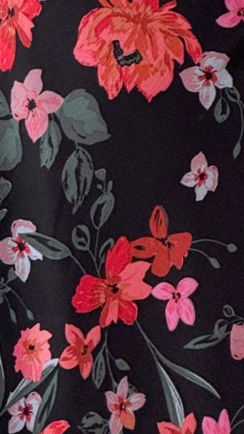 Brianna Open Tie Top Dark Floral