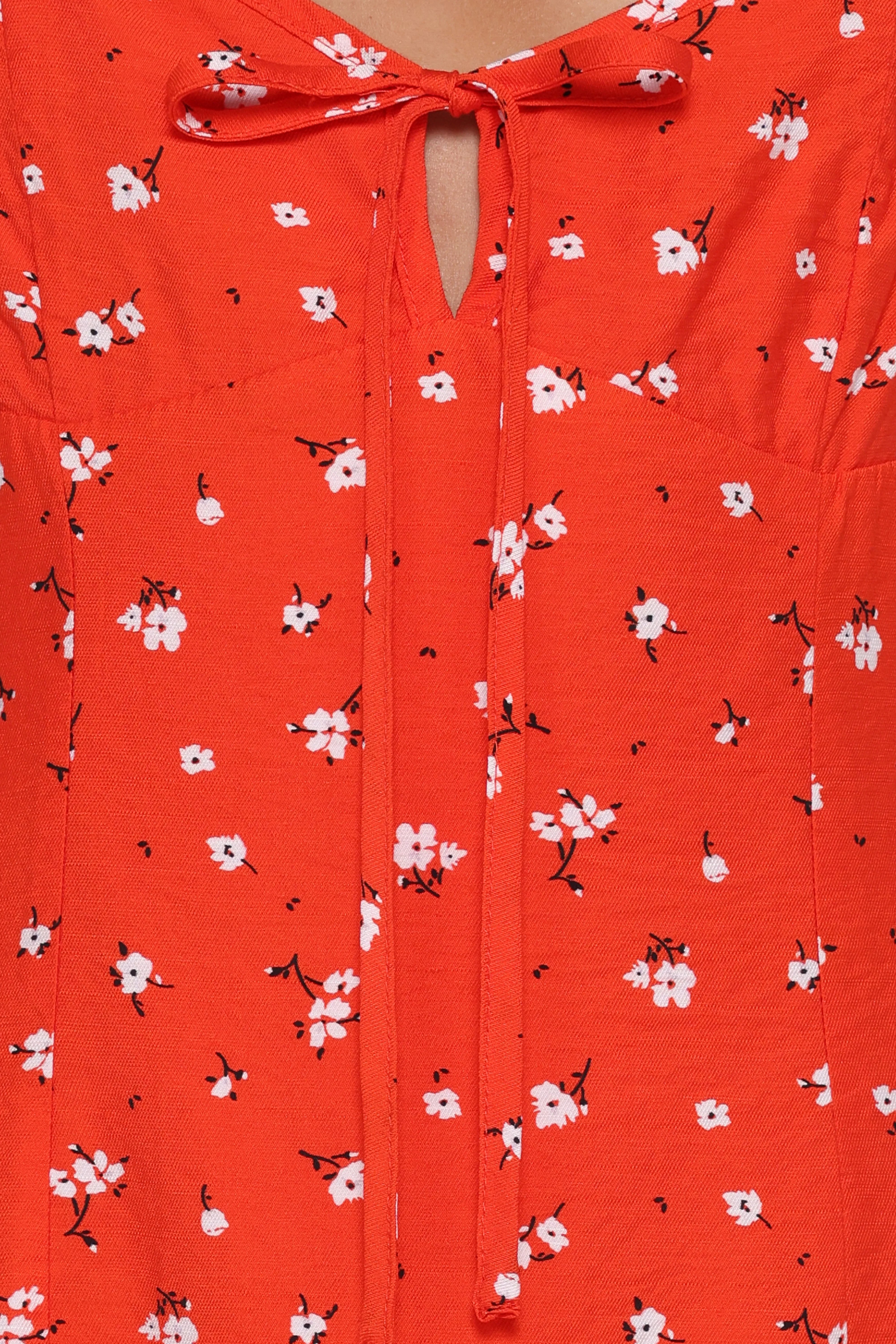 Lacey Mini Dress Red Floral