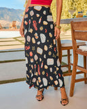 Coastal Fresh Novelty Print Maxi Skirt