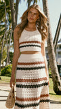 Kamali Maxi Skirt Natural Stripe
