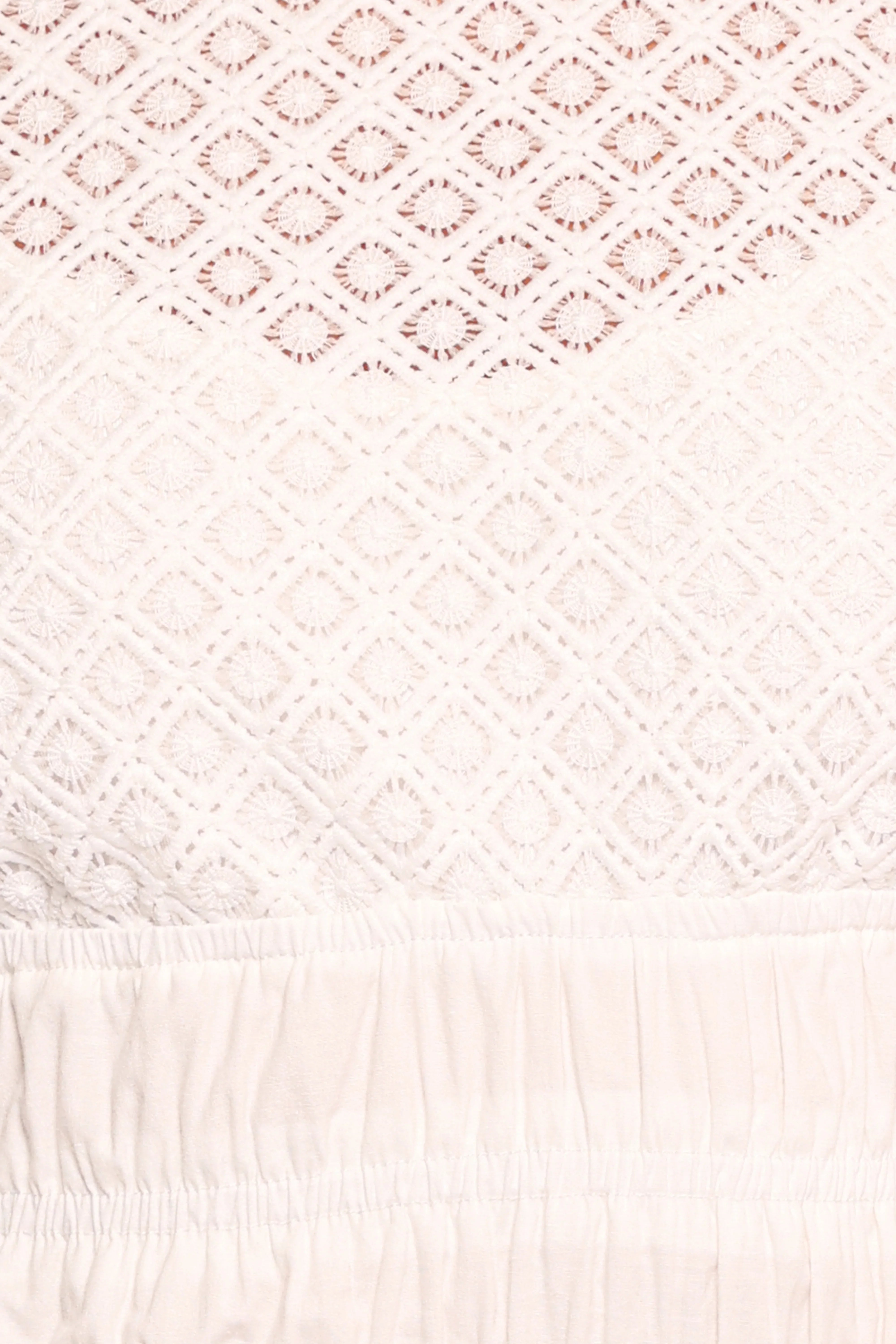 Riven Shirred Top White