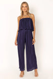 Jillian Plisse Jumpsuit Navy