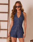 Kadina Sleeveless Denim Top