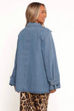 Novan Oversized Shacket Denim