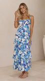 Odilia Maxi Dress Blue White Floral