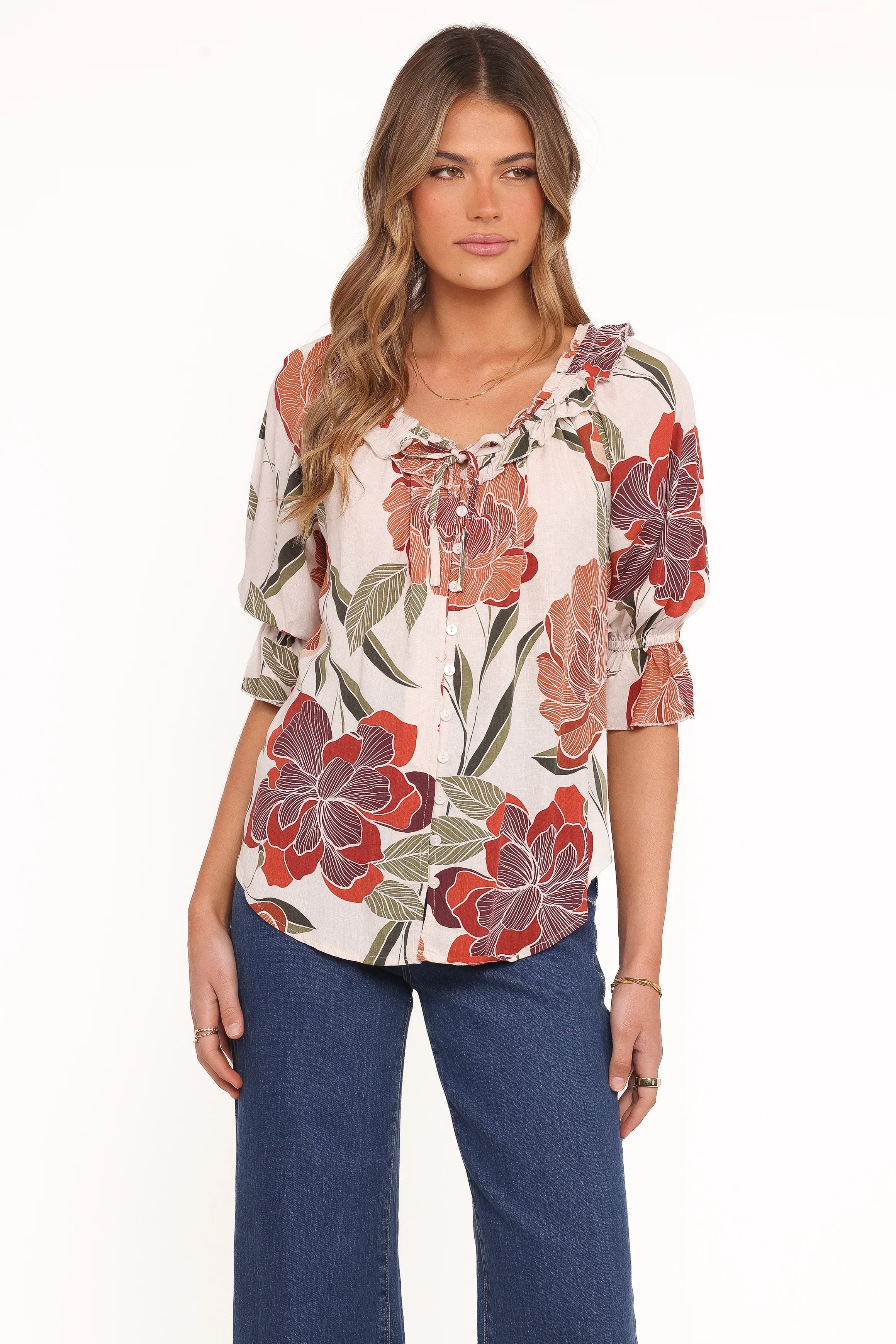 Bertha Top Fall Floral