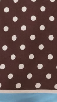 Tariana Strapless Asymmetrical Top and Shorts Set Brown Polka
