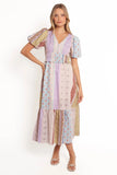 Verona Patchwork Midi Dress Botanic Multi
