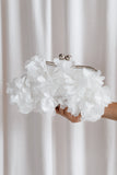 Mon Amour Floral Clutch White