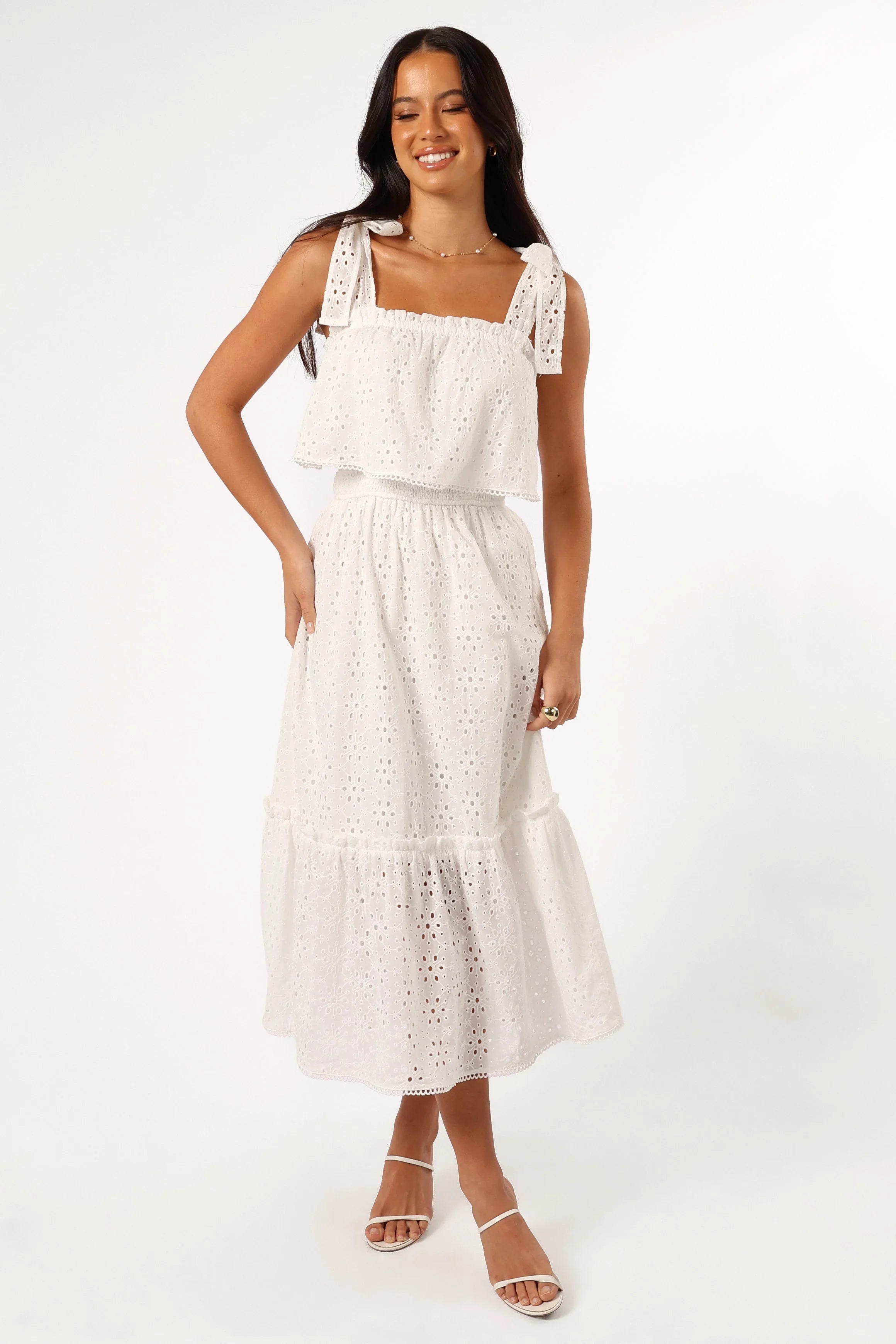 Esther Midi Dress White