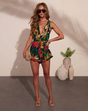 Coastline Crush Printed Wrap Tie Romper