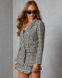 Paloma East Plaid Tweed Blazer