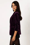 Vera Velvet Blazer Plum